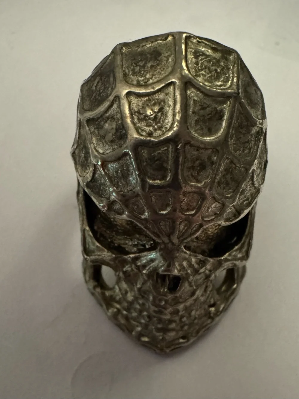 Spider-Man Web Gothic Skull Biker Ring 925 Silver Plated